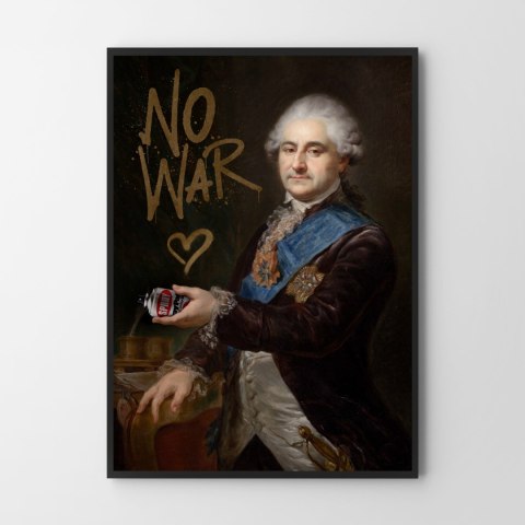 Plakat Stop War portret pop art do salonu lub sypialni