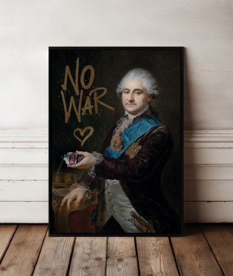Plakat Stop War portret pop art do salonu lub sypialni