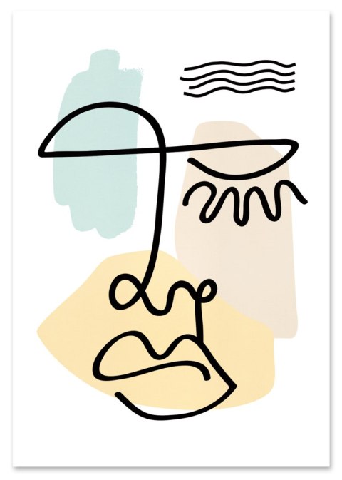 Plakat portret twarzy Matisse pastele do salonu lub sypialni