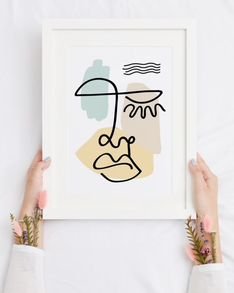 Plakat portret twarzy Matisse pastele do salonu lub sypialni