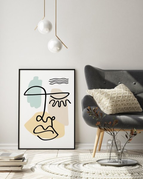 Plakat portret twarzy Matisse pastele do salonu lub sypialni