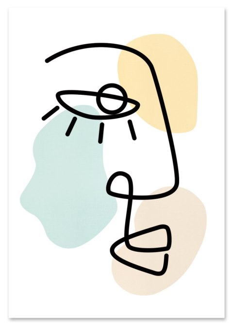 Plakat nowoczesny portret twarzy Matisse do salonu lub sypialni
