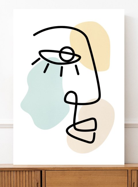 Plakat nowoczesny portret twarzy Matisse do salonu lub sypialni