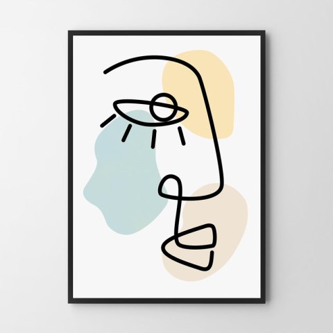 Plakat nowoczesny portret twarzy Matisse do salonu lub sypialni