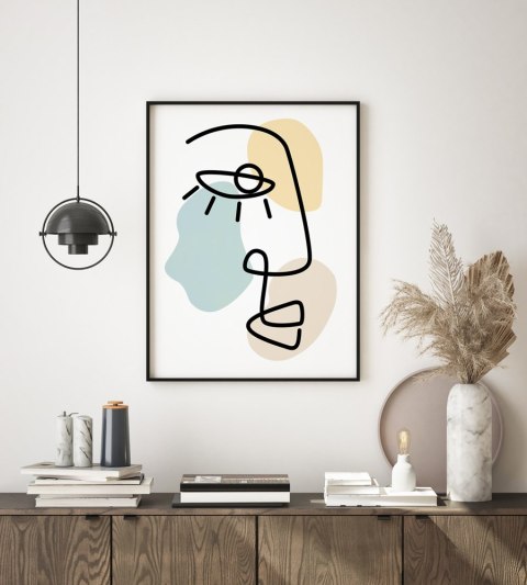 Plakat nowoczesny portret twarzy Matisse do salonu lub sypialni