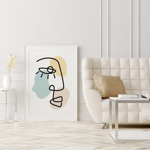 Plakat nowoczesny portret twarzy Matisse do salonu lub sypialni