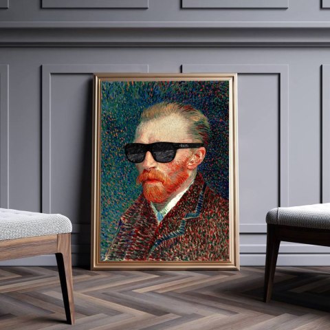 Plakat Vincent van Gogh autoportret pop art do salonu lub sypialni