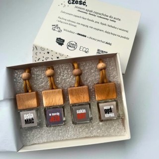 Zestaw 4 szt zapachów do auta