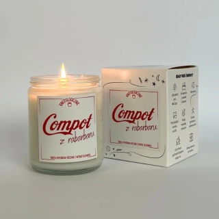 Compot z rabarbaru - świeca sojowa 250 ml