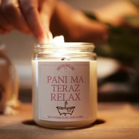 Pani ma teraz relax - świeca sojowa 250 ml