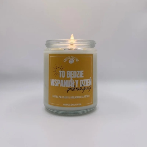 To będzie wspaniały dzień prokrastynacji - świeca sojowa 250 ml