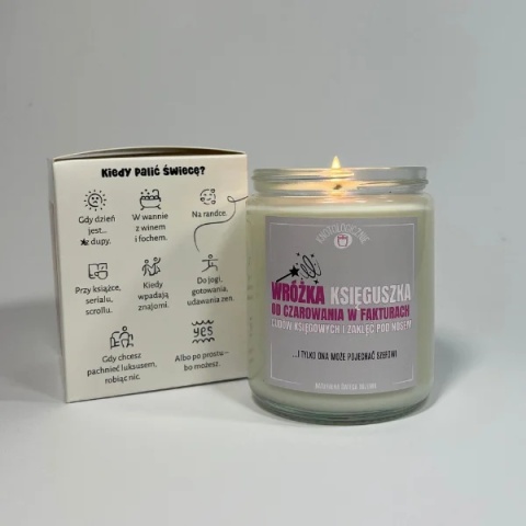 Wróżka księguszka od czarowania w fakturach - świeca sojowa 250 ml