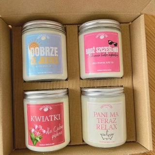 Zestaw prezentowy dla niej - 4 świece sojowe 250 ml