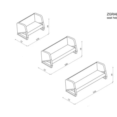 Sofa ZGRAB nowoczesna lite drewno do salonu