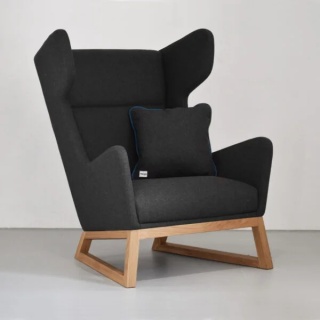 Fotel tapicerowany LORD designerski uszak do salonu lub sypialni