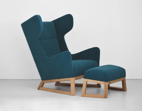 Fotel tapicerowany LORD designerski uszak do salonu lub sypialni