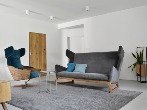 Sofa LORD uszak nowoczesna lite drewno do salonu