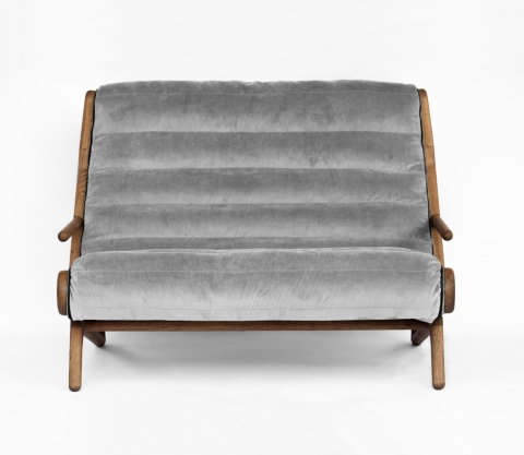 Sofa pikowana CAMELEON dwuosobowa nowoczesna dębowa do salonu