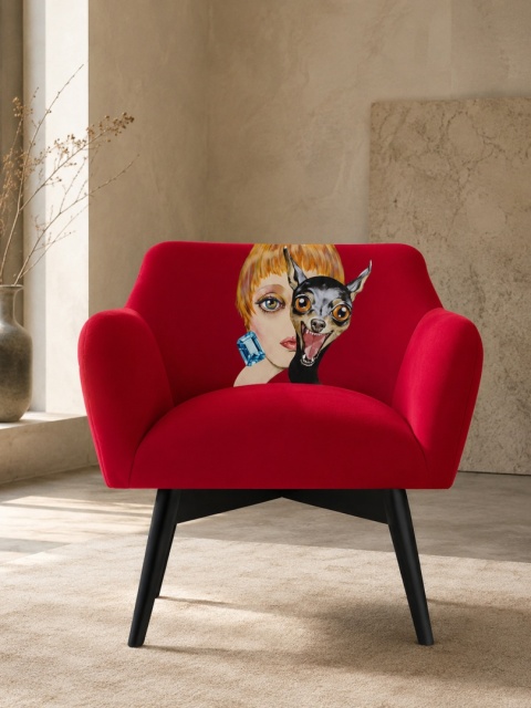 Fotel tapicerowany POP-ART synergia designerski do salonu lub sypialni
