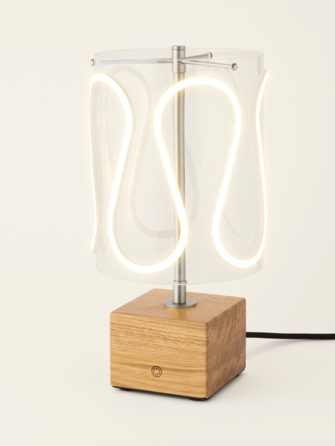 Lampa stołowa dekoracyjna ARCH lite drewno do salonu lub sypialni