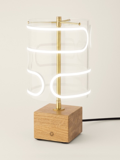 Lampa stołowa dekoracyjna CLOUD lite drewno do salonu lub sypialni