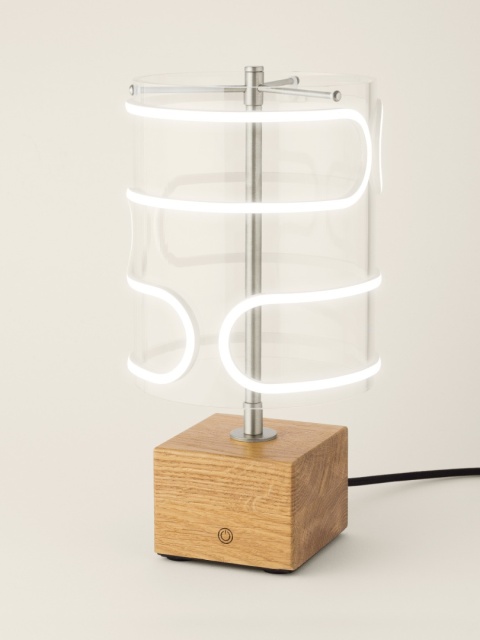 Lampa stołowa dekoracyjna CLOUD lite drewno do salonu lub sypialni