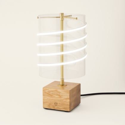 Lampa stołowa dekoracyjna SPRING lite drewno do salonu lub sypialni