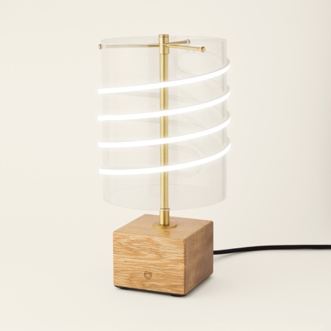 Lampa stołowa dekoracyjna SPRING lite drewno do salonu lub sypialni