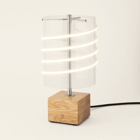 Lampa stołowa dekoracyjna SPRING lite drewno do salonu lub sypialni