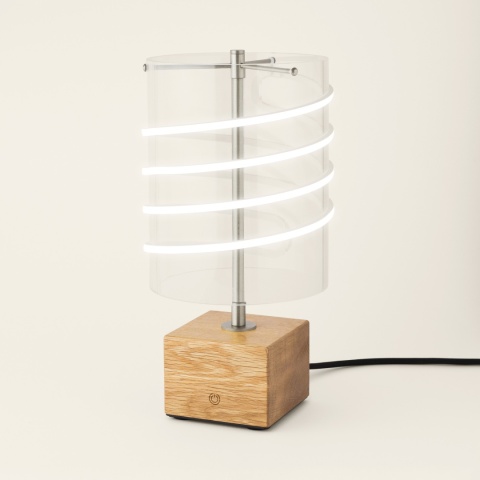 Lampa stołowa dekoracyjna SPRING lite drewno do salonu lub sypialni