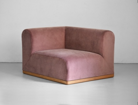Sofa modułowa ALIKO elegancka Velvet złota do salonu