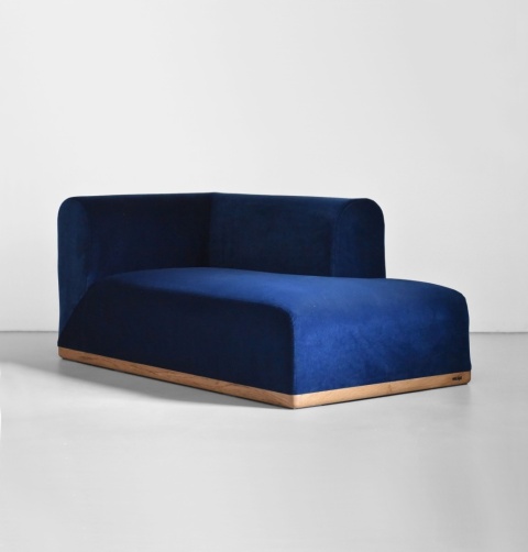 Sofa modułowa ALIKO elegancki narożnik velvet miedziany do salonu