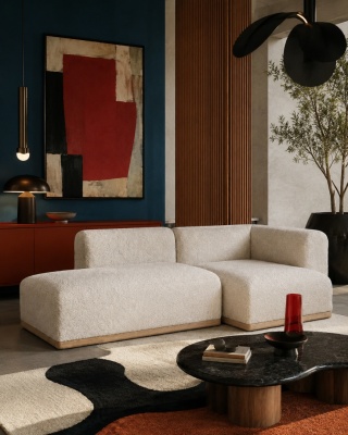 Sofa modułowa ALIKO designerska boucle biała do salonu