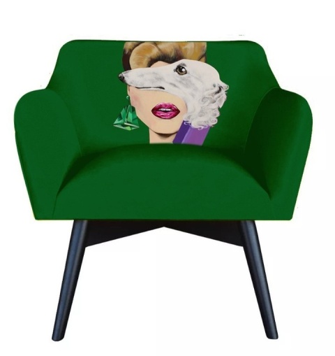 Fotel tapicerowany POP-ART new romantic designerski do salonu lub sypialni