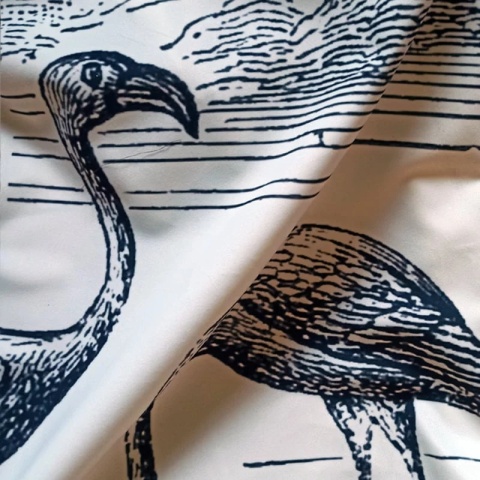 Komplet 2 szt zasłon zaciemniających WILD GARDEN welurowe designerskie z grafiką