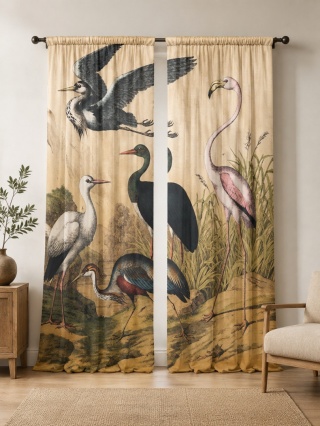 Komplet 2 szt zasłon zaciemniających HERON welurowe designerskie z grafiką