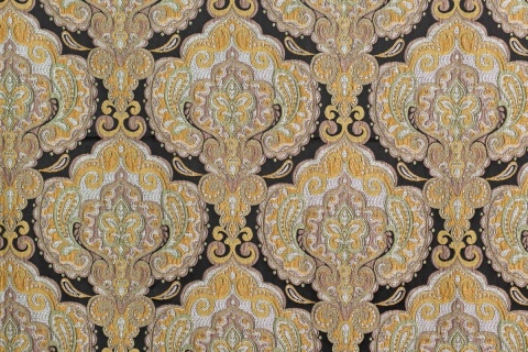 Łóżko tapicerowane z zagłówkiem PALAZZO designerskie ze wzorem beżowe jasne do sypialni