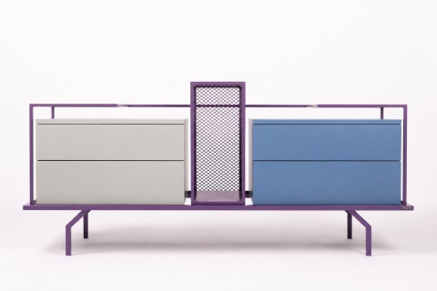 Komoda LEGERO 160 x 76 cm designerska szafka zielona szałwia do salonu