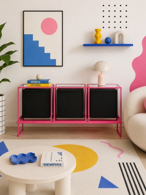 Komoda szklana COMO PLUS 148 x 67 cm designerska szafka do salonu