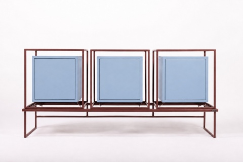 Komoda szklana COMO PLUS 148 x 67 cm designerska szafka do salonu