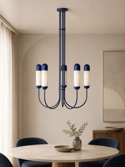 Lampa wisząca FUNSUI B - rozmiar M, granatowa