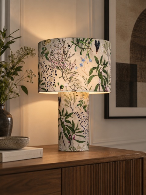 Lampa stołowa VEGETAL – wys. 50 cm, dwa abażury
