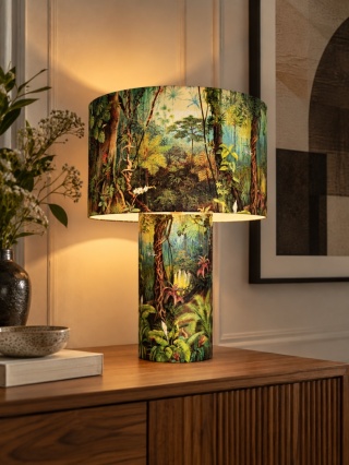 Lampa stołowa Paradiso – wys. 50 cm, zielona
