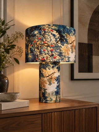 Lampa stołowa Gobelin – wys. 50 cm, dwa abażury