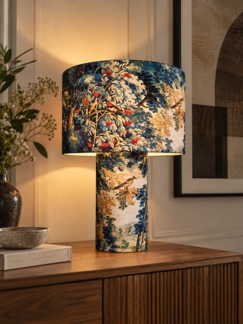 Lampa stołowa Gobelin – wys. 50 cm, dwa abażury