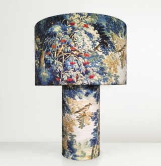 Lampa stołowa Gobelin – wys. 50 cm, dwa abażury