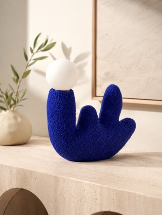 Lampka stojąca MOD No.3 designerska niebieska do salonu lub sypialni