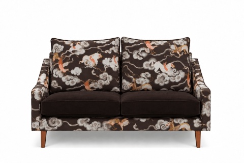 Sofa CYGNUS 2-osobowa - 136 cm, żakardowa, wzorzysta, kolekcja 2027