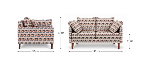 Sofa HYDRA – 140 cm, 2-osobowa, Morandi Harbour, kolekcja 2027