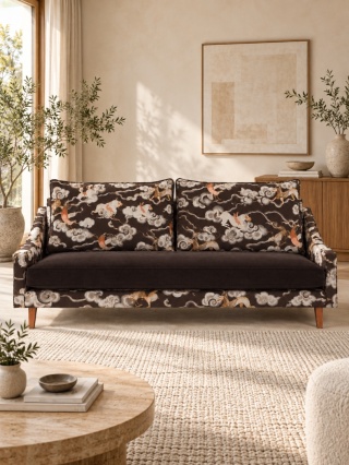 Sofa CYGNUS 3-osobowa - 210 cm, żakardowa, wzorzysta, kolekcja 2027
